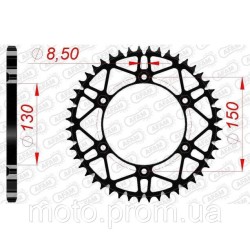 Зірка AFAM Steel-SLK Sprocket 520 - Yamaha [Black] 51z