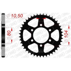 Зірка AFAM Steel Sprocket 525 [Black] 39z