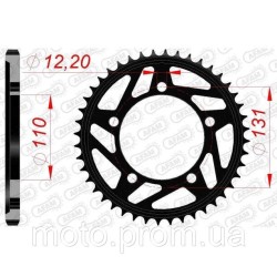 Зірка AFAM Steel Sprocket 525 [Black] 45z