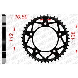 Зірка AFAM Steel Sprocket 525 [Black] 45z