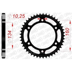Зірка AFAM Steel Sprocket 525 [Black] 41z