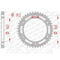 Зірка AFAM Steel Sprocket 525 [Silver] 42z