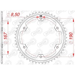 Зірка AFAM Steel Sprocket 525 [Silver] 50z