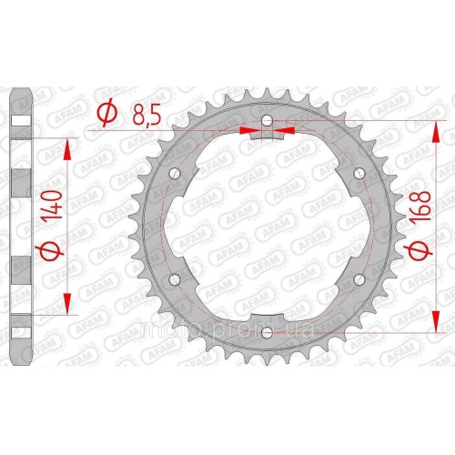 Зірка AFAM Steel Sprocket 525 [Silver] 41z