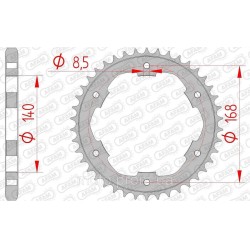 Зірка AFAM Steel Sprocket 525 [Silver] 42z