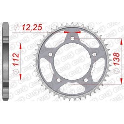 Зірка AFAM Steel Sprocket 525 [Silver] 43z