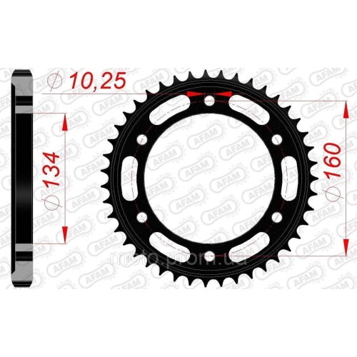 Зірка AFAM Steel Sprocket 530 [Black] 42z