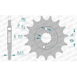 Зірка AFAM Chainwheel 520 15z Зірка AFAM Chainwheel 520 15z