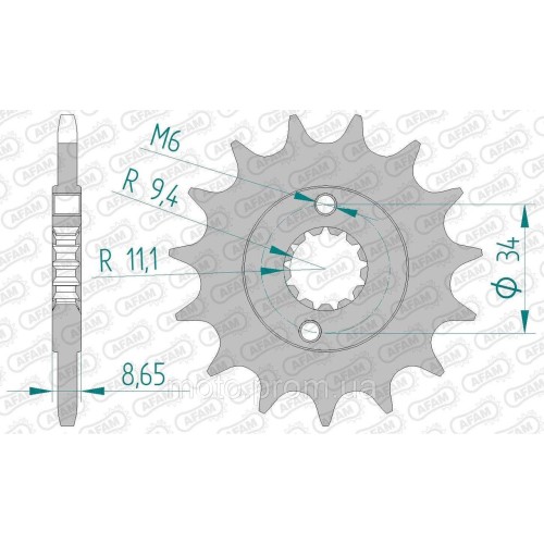 Зірка AFAM Chainwheel 520 15z