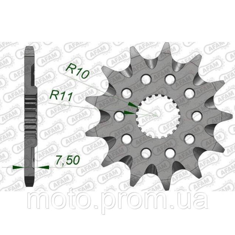 Зірка AFAM Grooved Chainwheel 520 - Honda 13z