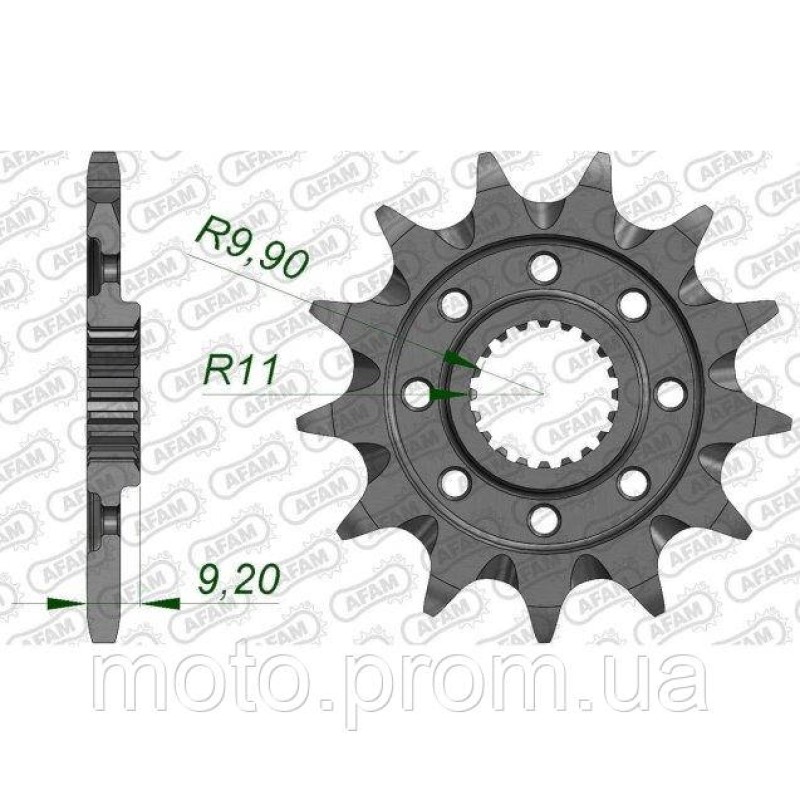 Зірка AFAM Grooved Chainwheel 520 - Kawasaki 14z