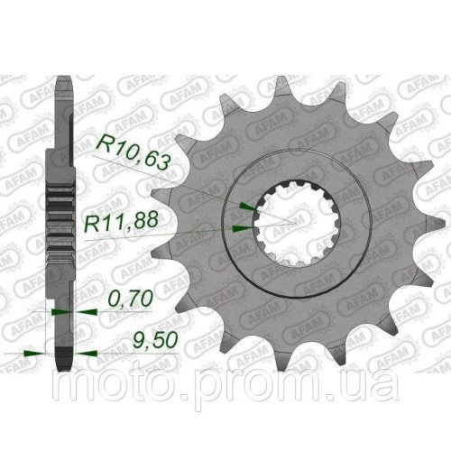 Зірка AFAM Standard Chainwheel 520 - Honda 13z
