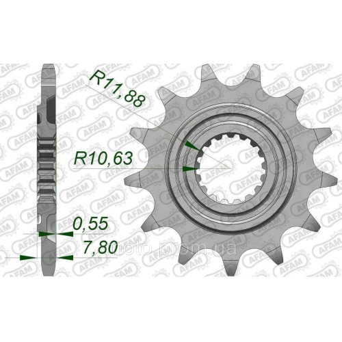 Зірка AFAM Standard Chainwheel 520 - Honda 13z