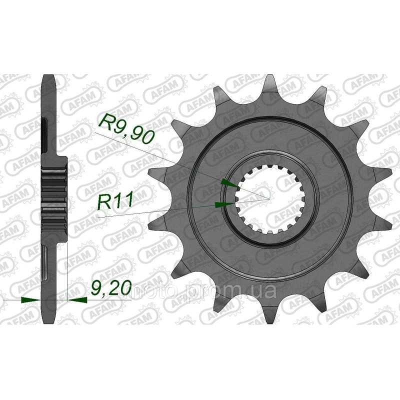 Зірка AFAM Standard Chainwheel 520 - Kawasaki 13z