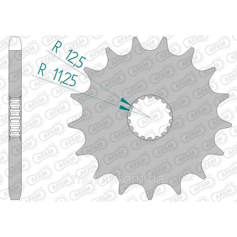 Зірка AFAM Shaft Sprocket 525 17z