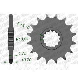 Зірка AFAM Shaft Sprocket 525 16z Зірка AFAM Shaft Sprocket 525 16z