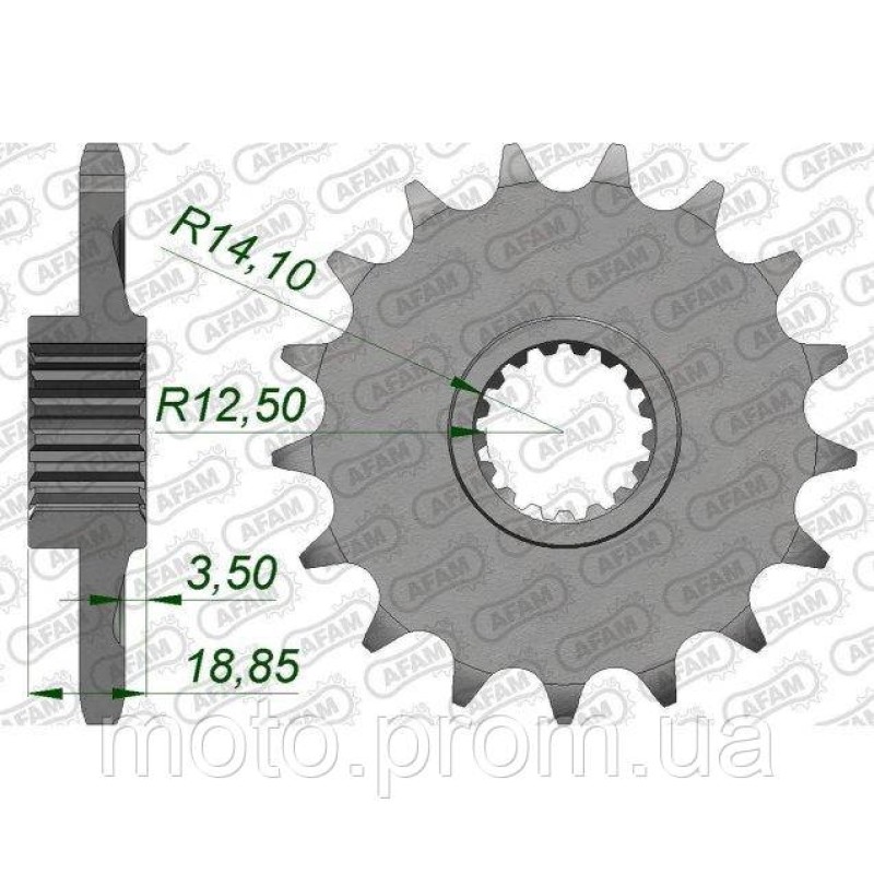 Зірка AFAM Shaft Sprocket 525 17z