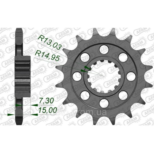 Зірка AFAM Shaft Sprocket 525 17z