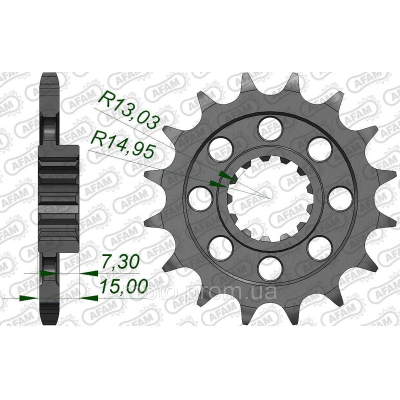 Зірка AFAM Shaft Sprocket 525 17z