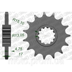 Зірка AFAM Shaft Sprocket 525 16z Зірка AFAM Shaft Sprocket 525 16z