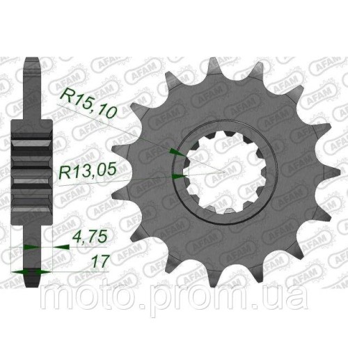 Зірка AFAM Shaft Sprocket 525 16z