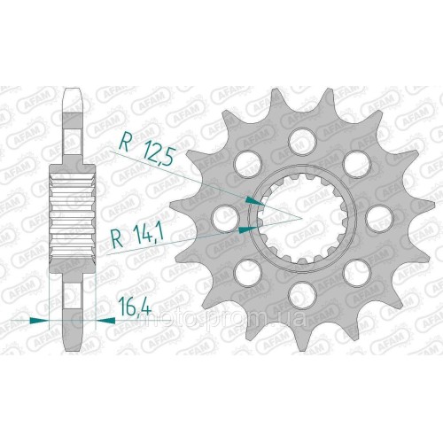 Зірка AFAM Shaft Sprocket 525 17z