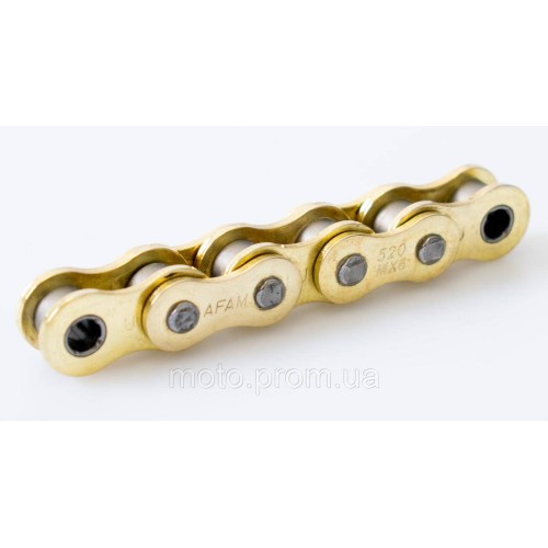 Ланцюг AFAM MX6 Chain - 520 [Gold] 520-118L / No Seal