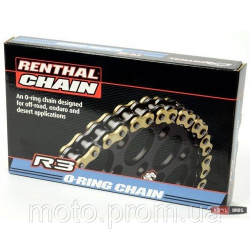 Ланцюг Renthal R3-3 Chain - 520 [Gold] 520-116L / Seal Ring