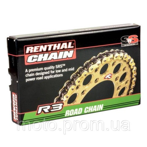 Ланцюг Renthal R3-3 Chain - 520 [Gold] 520-114L / Seal Ring