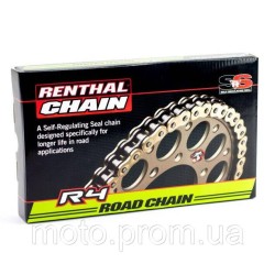 Ланцюг Renthal R4 Chain - 520 [Gold] 520-112L / Seal Ring