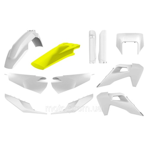 Пластик Polisport ENDURO kit - Husqvarna (20-) [White/Yellow] Husqvarna