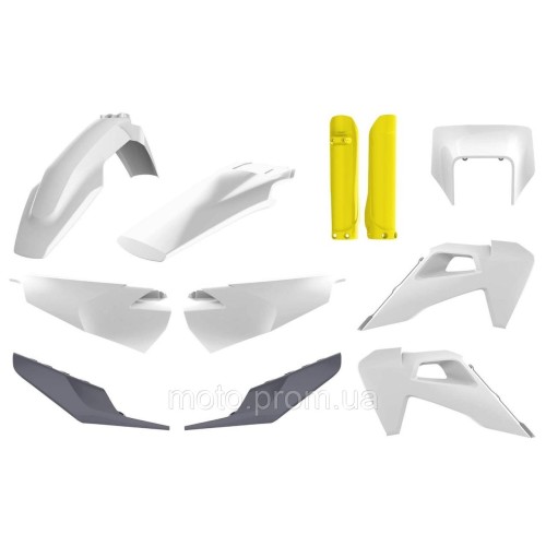 Пластик Polisport ENDURO kit - Husqvarna (20-) [White/Yellow] Husqvarna