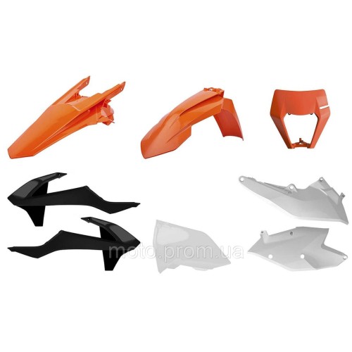 Пластик Polisport ENDURO kit - KTM (17-) [Orange/White] KTM
