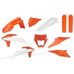 Пластик Polisport ENDURO kit - KTM (20-) [Orange/White] KTM