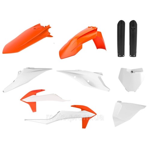Пластик Polisport MX kit - KTM (19-) [Orange/White] KTM