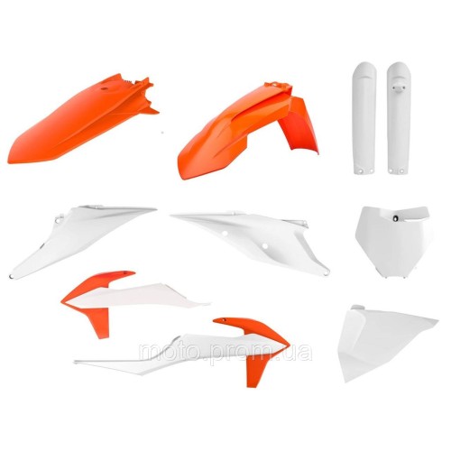 Пластик Polisport MX kit - KTM (19-) [Orange/White] KTM