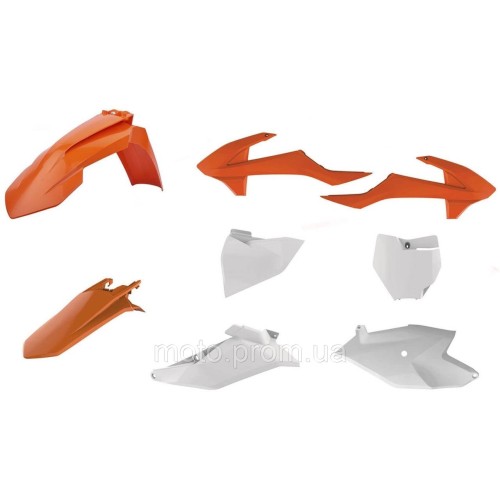 Пластик Polisport MX kit - KTM 85 (18-) [Orange/White] KTM Mini
