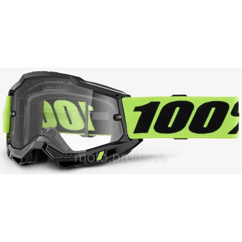 Окуляри 100% ACCURI 2 Enduro Goggle Neon Yellow - Clear Dual Lens Dual Clear Lens
