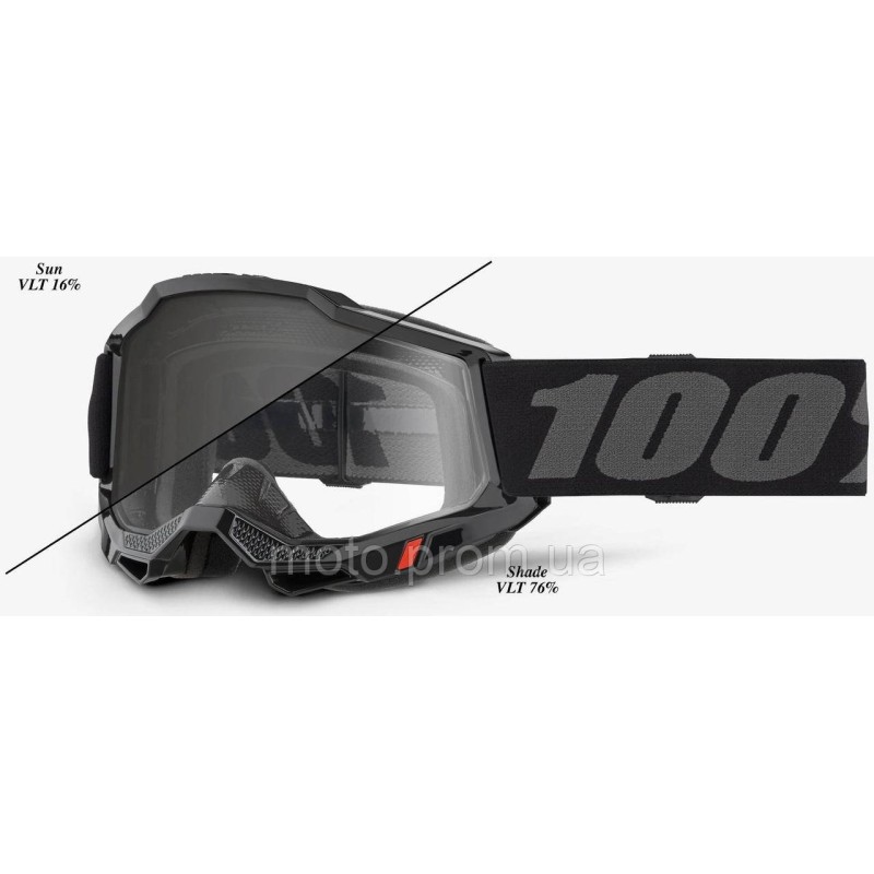 Окуляри 100% ACCURI 2 OTG/UTV/ATV DESERT Goggle Black - Photochromic Lens Photochromic Lens