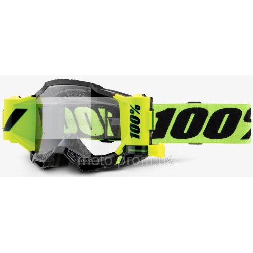 Окуляри 100% ACCURI 2 FORECAST Goggle Neon Yellow - Clear Lens Roll-Off