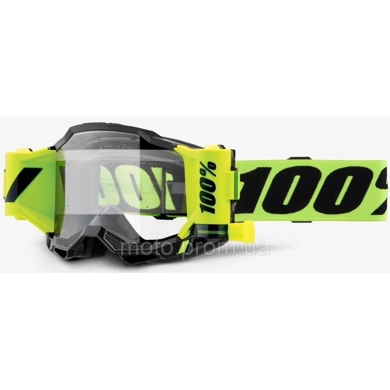 Окуляри 100% ACCURI 2 FORECAST Goggle Neon Yellow - Clear Lens Roll-Off