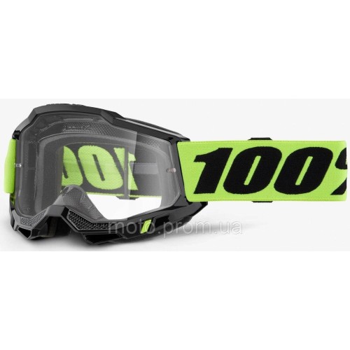 Окуляри 100% ACCURI 2 Goggle Neon Yellow - Clear Lens Clear Lens