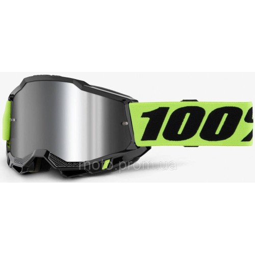 Окуляри 100% ACCURI 2 Goggle Neon Yellow - Mirror Silver Lens Mirror Lens