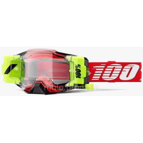 Окуляри 100% ARMEGA FORECAST Goggle Red - Clear Lens Roll-Off