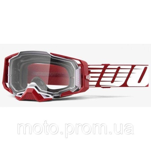 Окуляри 100% ARMEGA Goggle Oversized Deep Red - Clear Lens Clear Lens