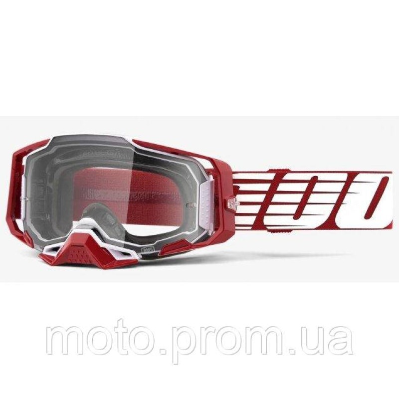 Окуляри 100% ARMEGA Goggle Oversized Deep Red - Clear Lens Clear Lens