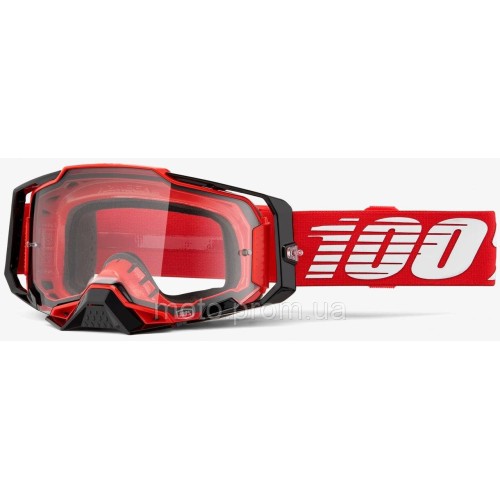 Окуляри 100% ARMEGA Goggle Red — Clear Lens Clear Lens