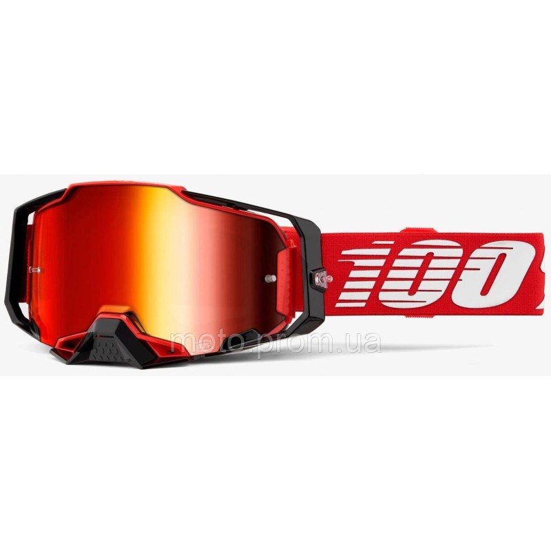 Окуляри 100% ARMEGA Goggle Red — Mirror Red Lens Mirror Lens