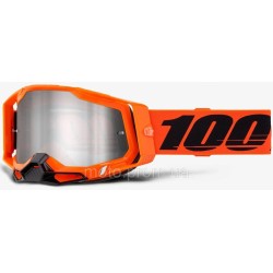 Окуляри 100% RACECRAFT 2 Goggle Neon Orange - Mirror Silver Lens Mirror Lens