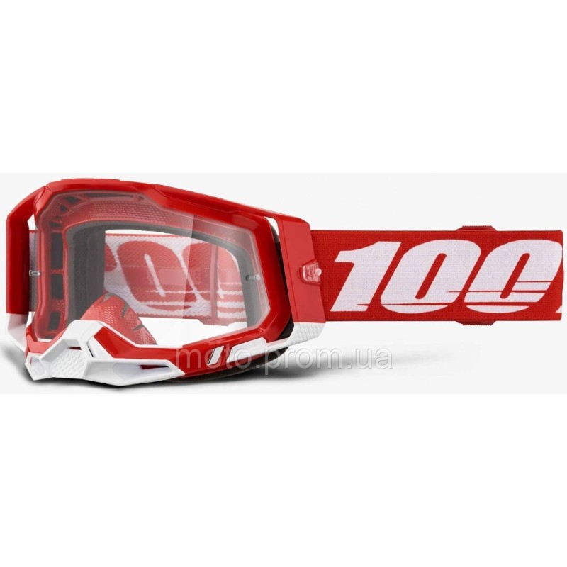 Окуляри 100% RACECRAFT 2 Goggle Red - Clear Lens Clear Lens